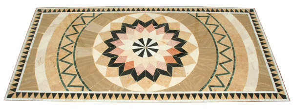 Plateau pour table Mosaïque de marbre motif "Florentine 13"