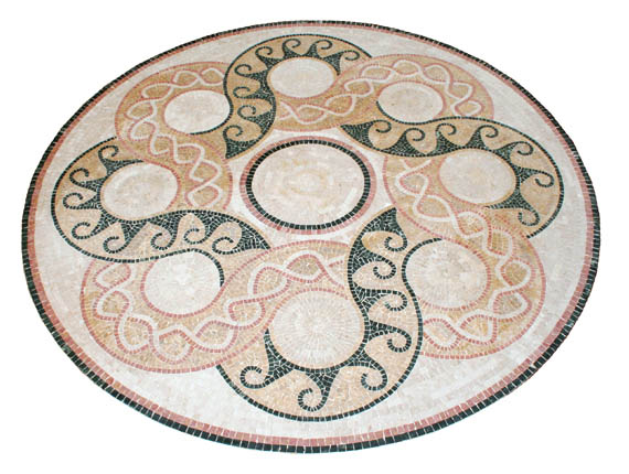 Plateau pour table Mosaïque de marbre Géométrix 3