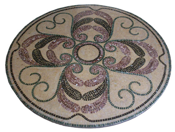 Table en Mosaïque byzantine Motif "Fleur 6"